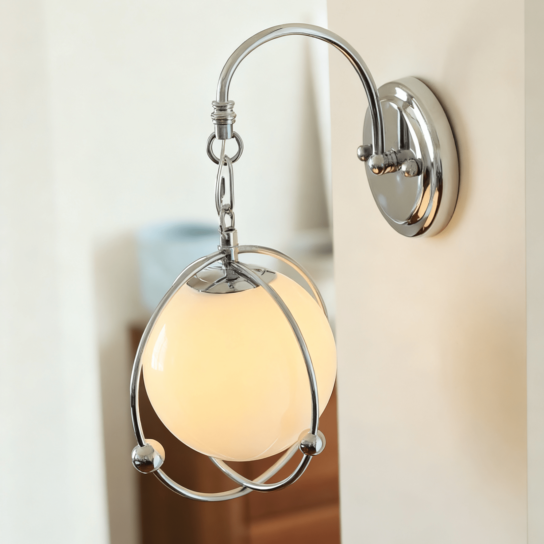 Veliselia Orb Cage Wall Sconce Light