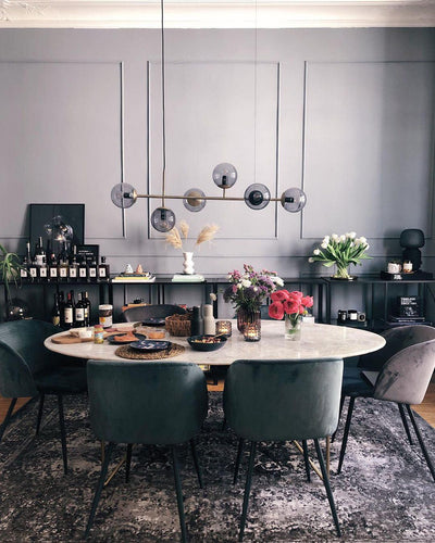 Yorvin Pendant Lamp Orb Brass Glass for Living Room