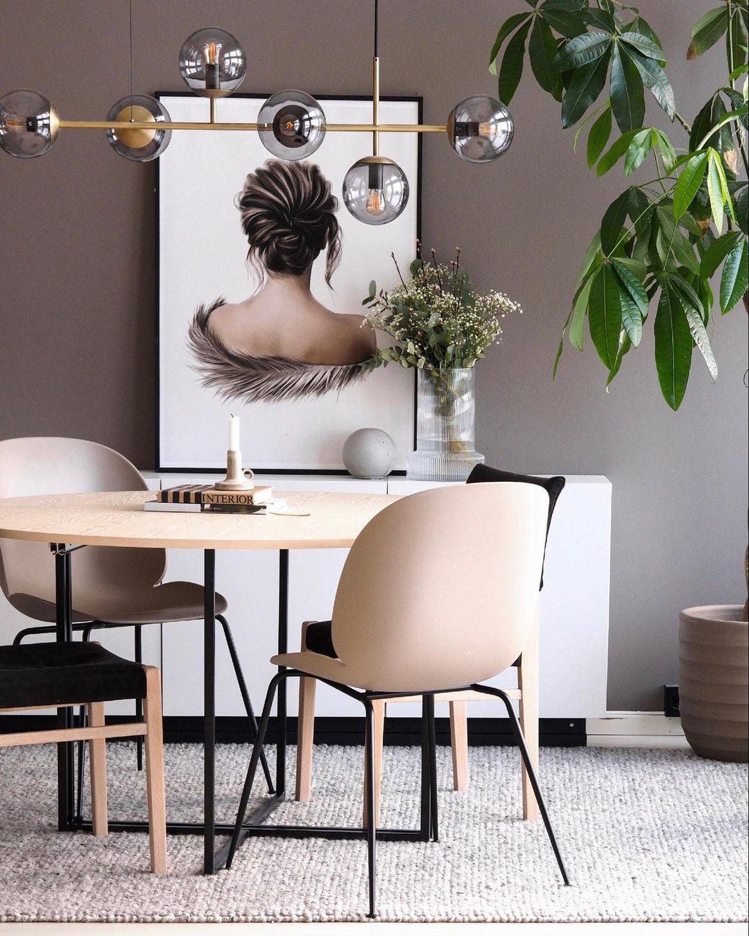 Yorvin Pendant Lamp Orb Brass Glass for Living Room
