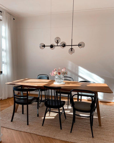 Yorvin Pendant Lamp Orb Brass Glass for Living Room