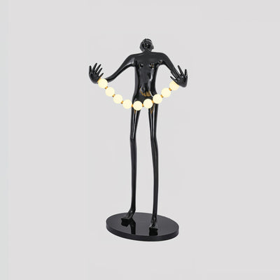 Orbit Beaded Sculptural Floor Lamp