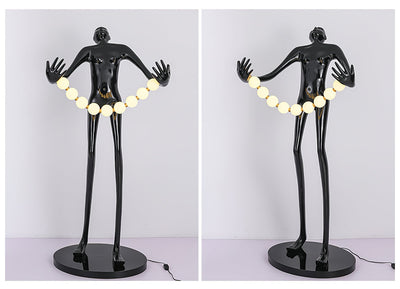 Orbit Beaded Sculptural Floor Lamp