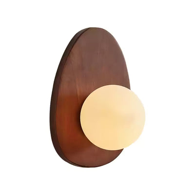 Aldiniella Premium Nordic Art Walnut Glass Wall Lamp