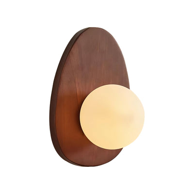 Aldiniella Premium Nordic Art Walnut Glass Wall Lamp