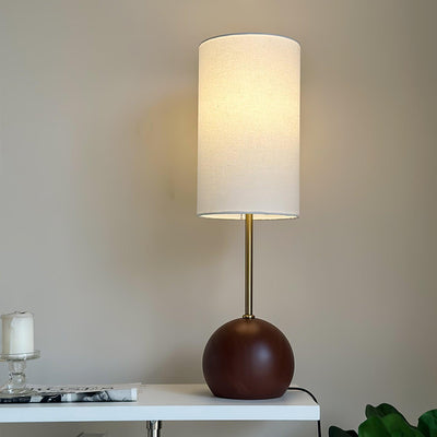 Sylivira Wooden Sphere Table Lamp
