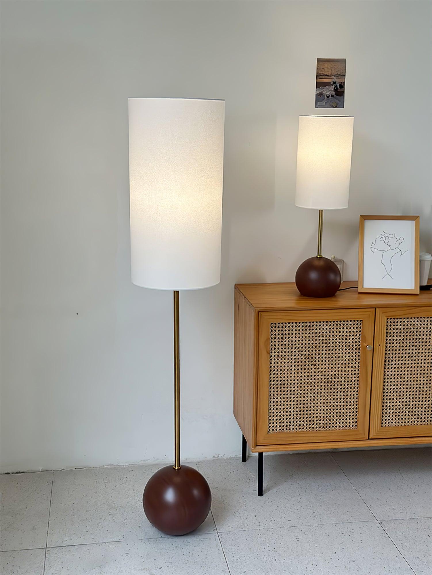 Sylivira Wooden Sphere Table Lamp