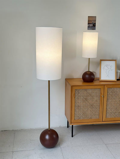 Sylivira Wooden Sphere Table Lamp