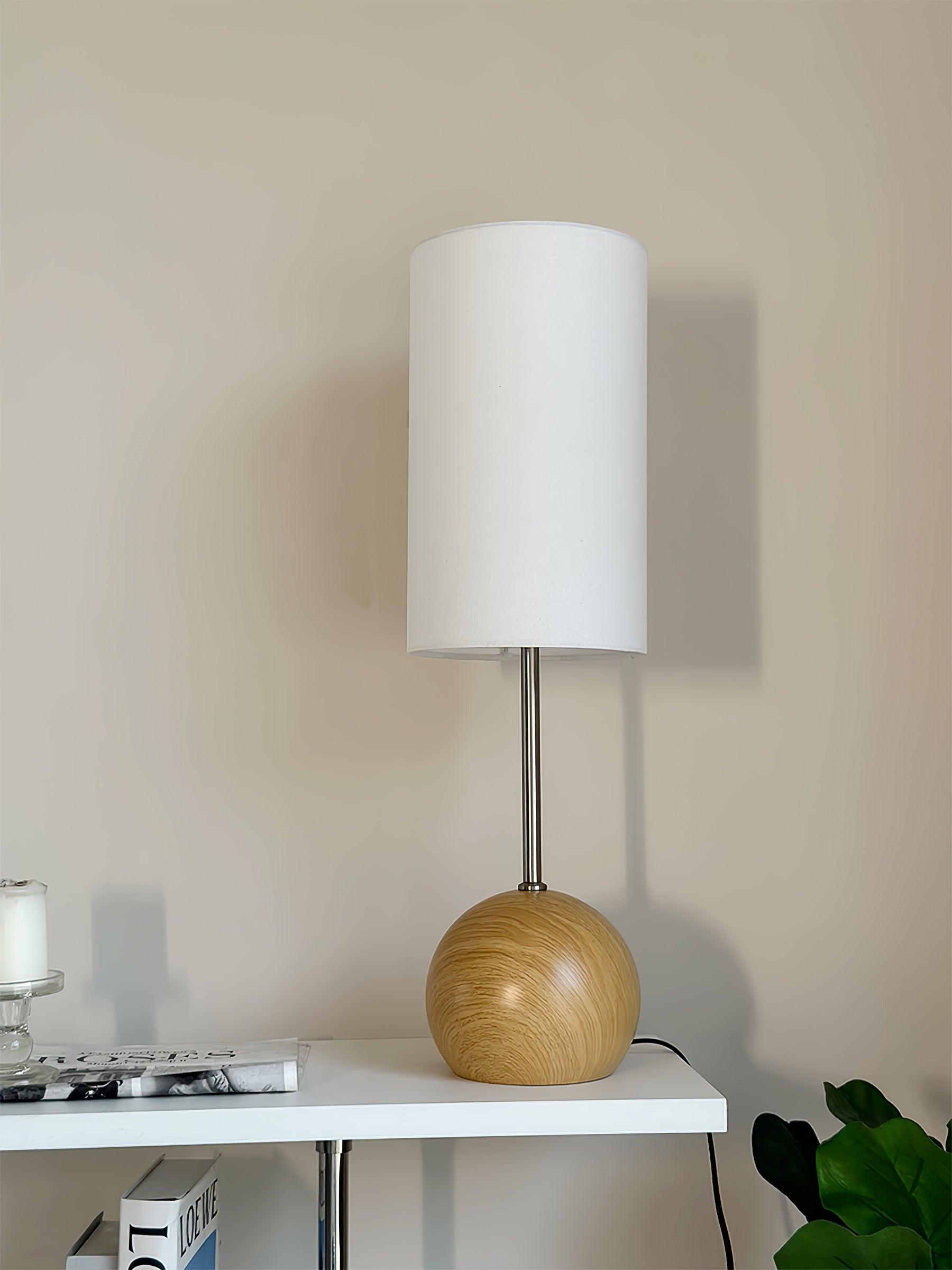 Sylivira Wooden Sphere Table Lamp
