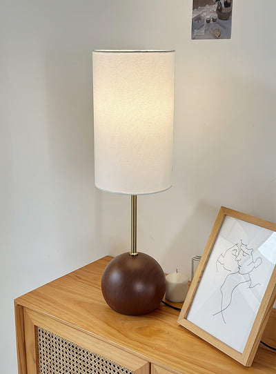 Sylivira Wooden Sphere Table Lamp