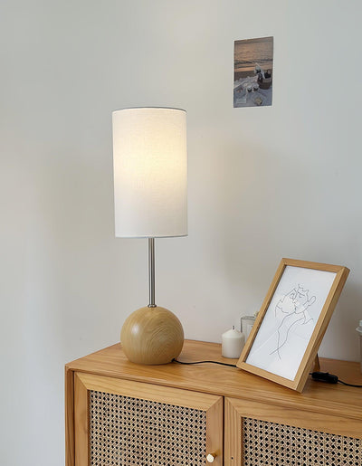 Sylivira Wooden Sphere Table Lamp