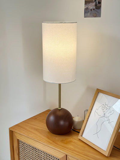 Sylivira Wooden Sphere Table Lamp
