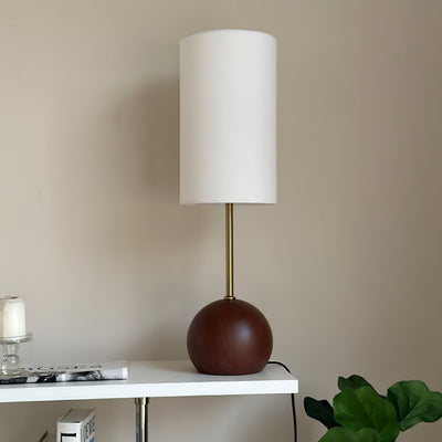 Sylivira Wooden Sphere Table Lamp