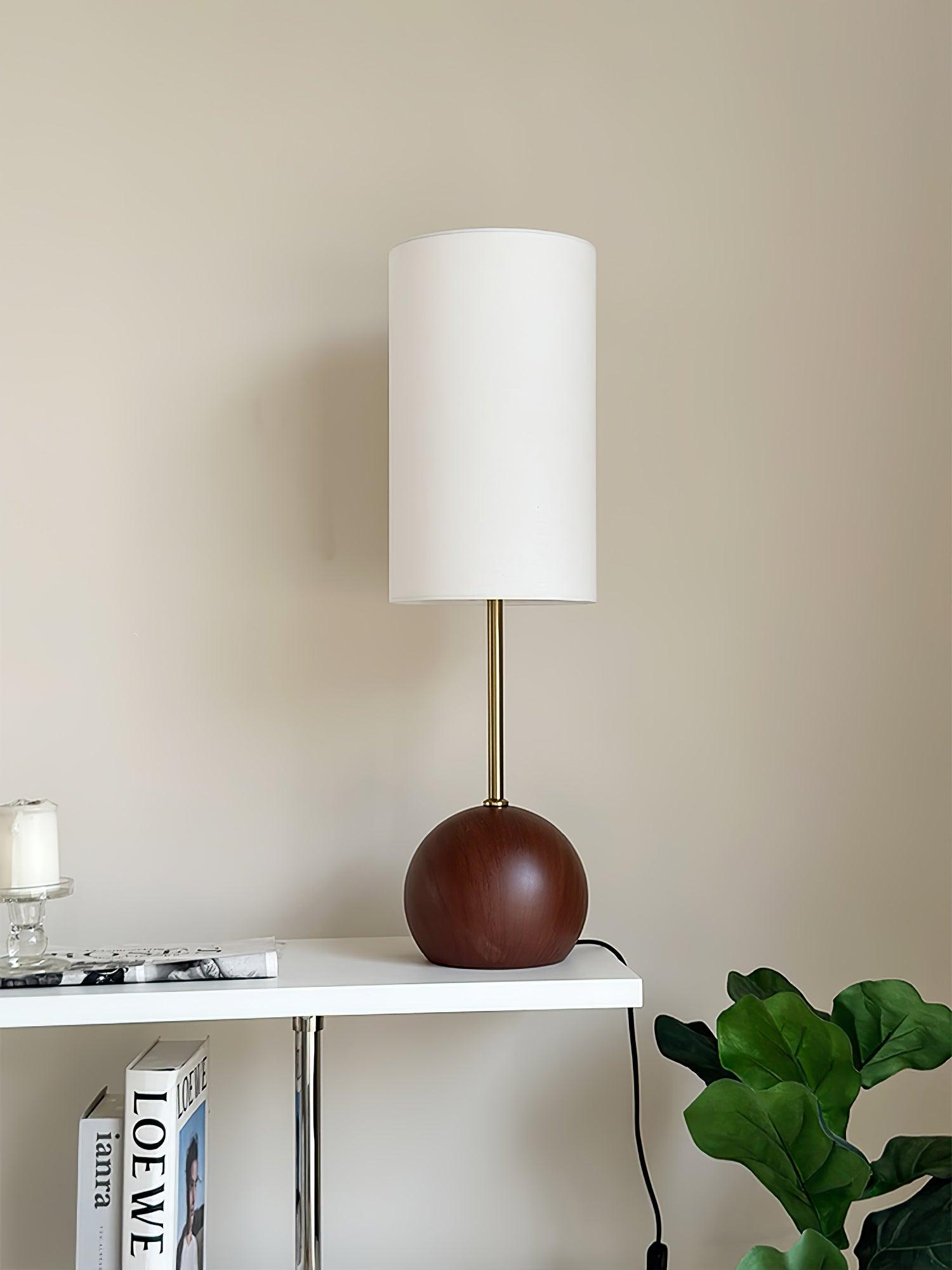Sylivira Wooden Sphere Table Lamp