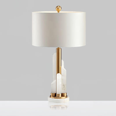 Olvenor Cylindrical Alabaster Table Lamp
