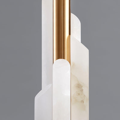 Olvenor Cylindrical Alabaster Table Lamp