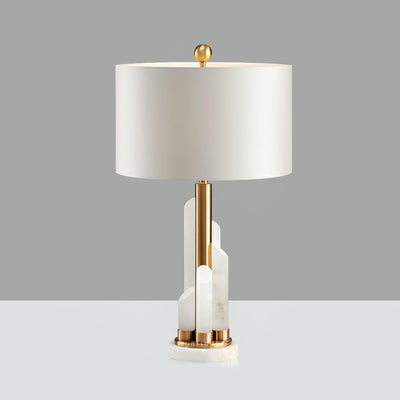 Olvenor Cylindrical Alabaster Table Lamp