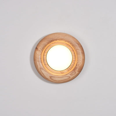 Elvirette Wall Lamp Wooden Frame Acrylic Glow