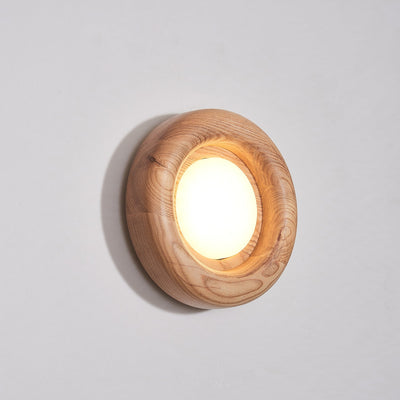 Elvirette Wall Lamp Wooden Frame Acrylic Glow