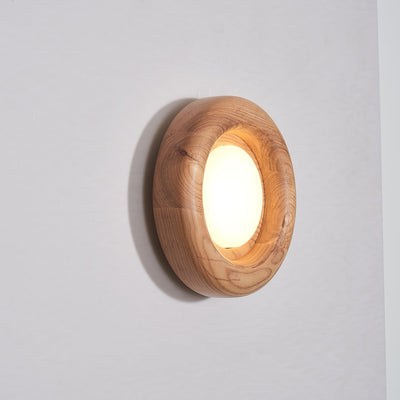 Elvirette Wall Lamp Wooden Frame Acrylic Glow