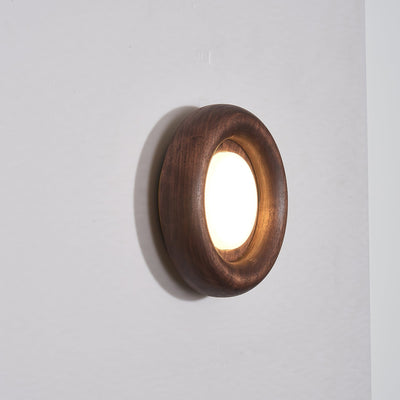 Elvirette Wall Lamp Wooden Frame Acrylic Glow