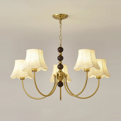Orchid Chandelier Fabric Golden