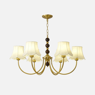 Orchid Chandelier Fabric Golden