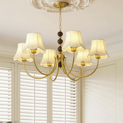 Orchid Chandelier Fabric Golden