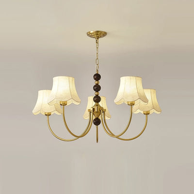 Orchid Chandelier Fabric Golden