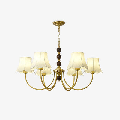 Orchid Chandelier Fabric Golden
