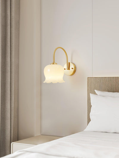 Avcarora Premium Nordic Art Brass Glass Wall Lamp