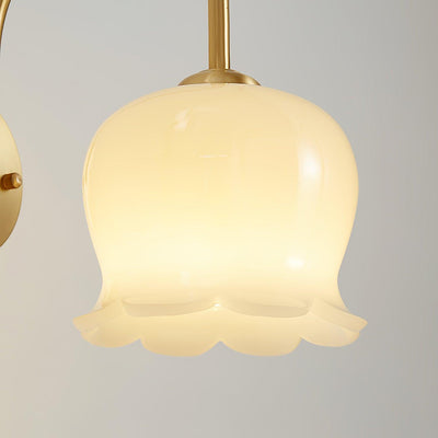 Avcarora Premium Nordic Art Brass Glass Wall Lamp