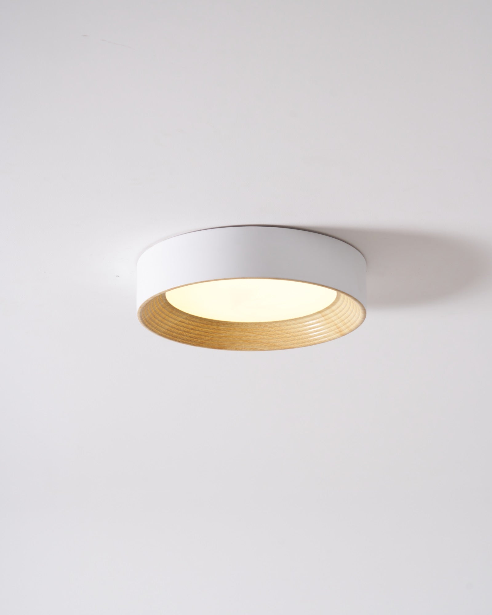 Elvirelle Ceiling Lamp Wood Ring Minimalist Adjustable