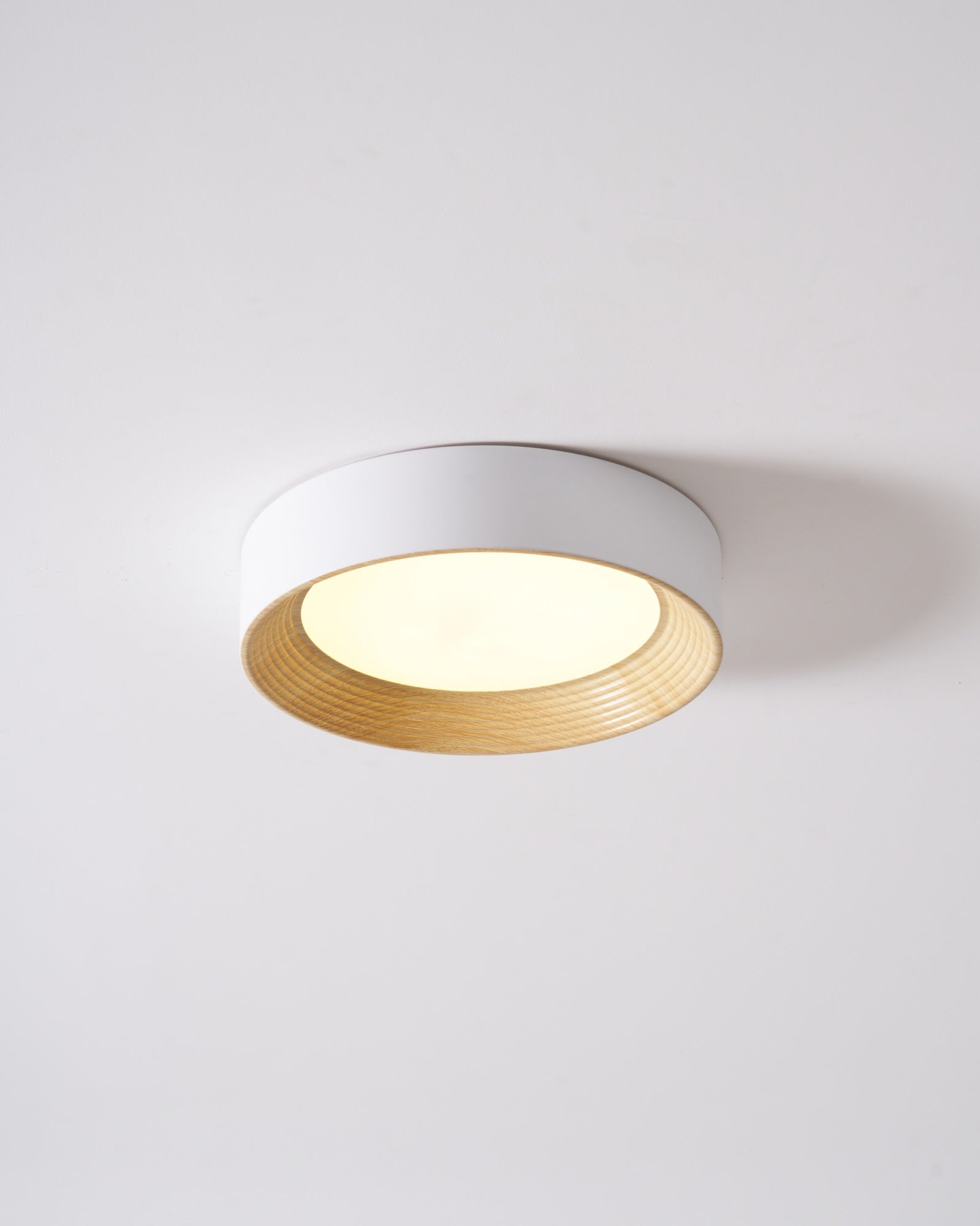 Elvirelle Ceiling Lamp Wood Ring Minimalist Adjustable