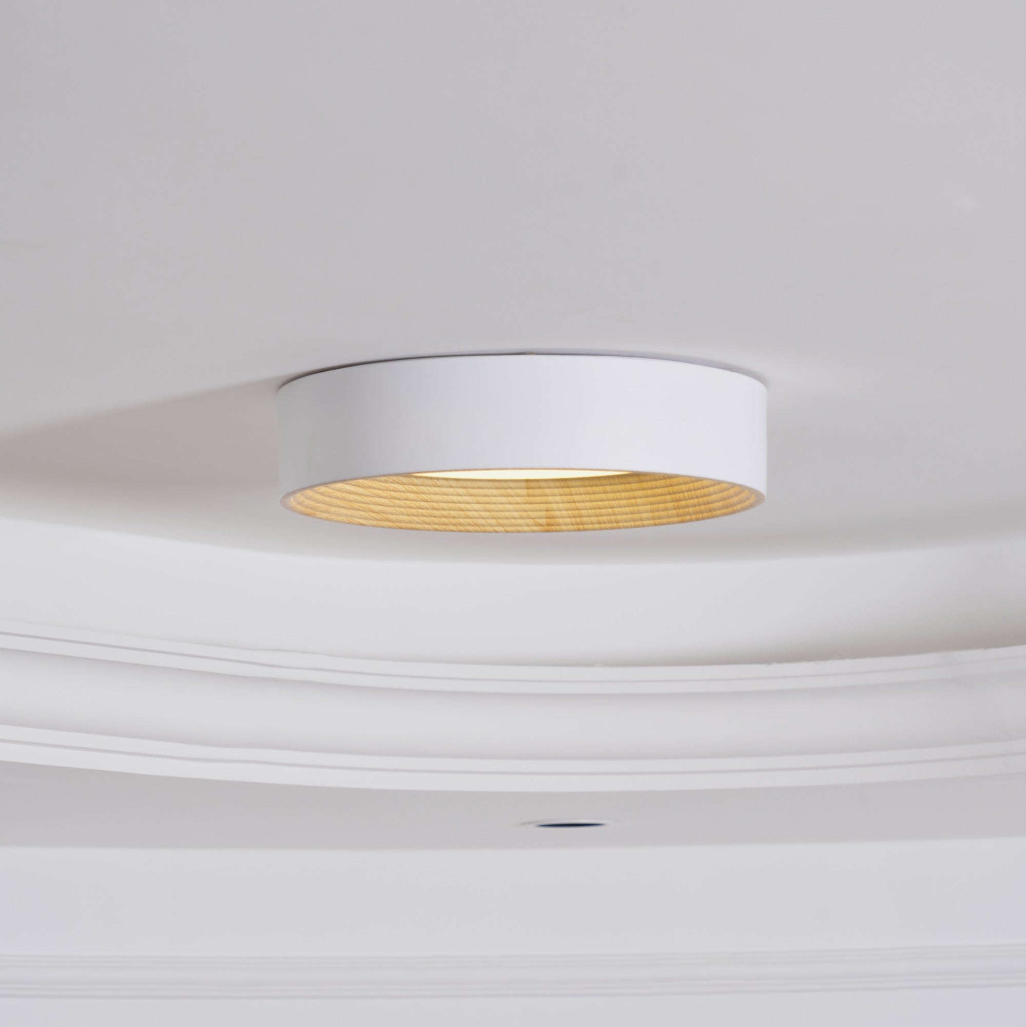 Elvirelle Ceiling Lamp Wood Ring Minimalist Adjustable