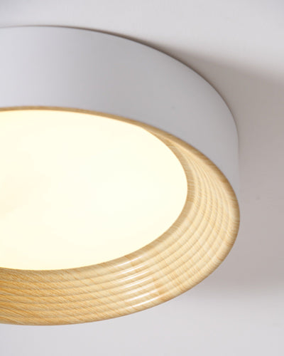 Elvirelle Ceiling Lamp Wood Ring Minimalist Adjustable
