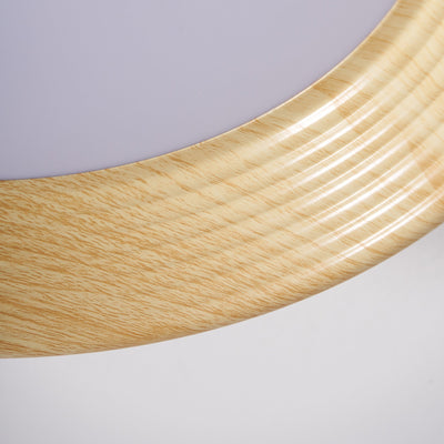 Elvirelle Ceiling Lamp Wood Ring Minimalist Adjustable