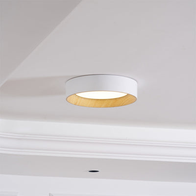 Elvirelle Ceiling Lamp Wood Ring Minimalist Adjustable