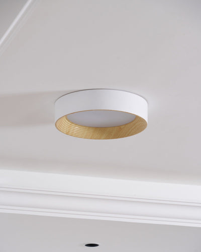 Elvirelle Ceiling Lamp Wood Ring Minimalist Adjustable