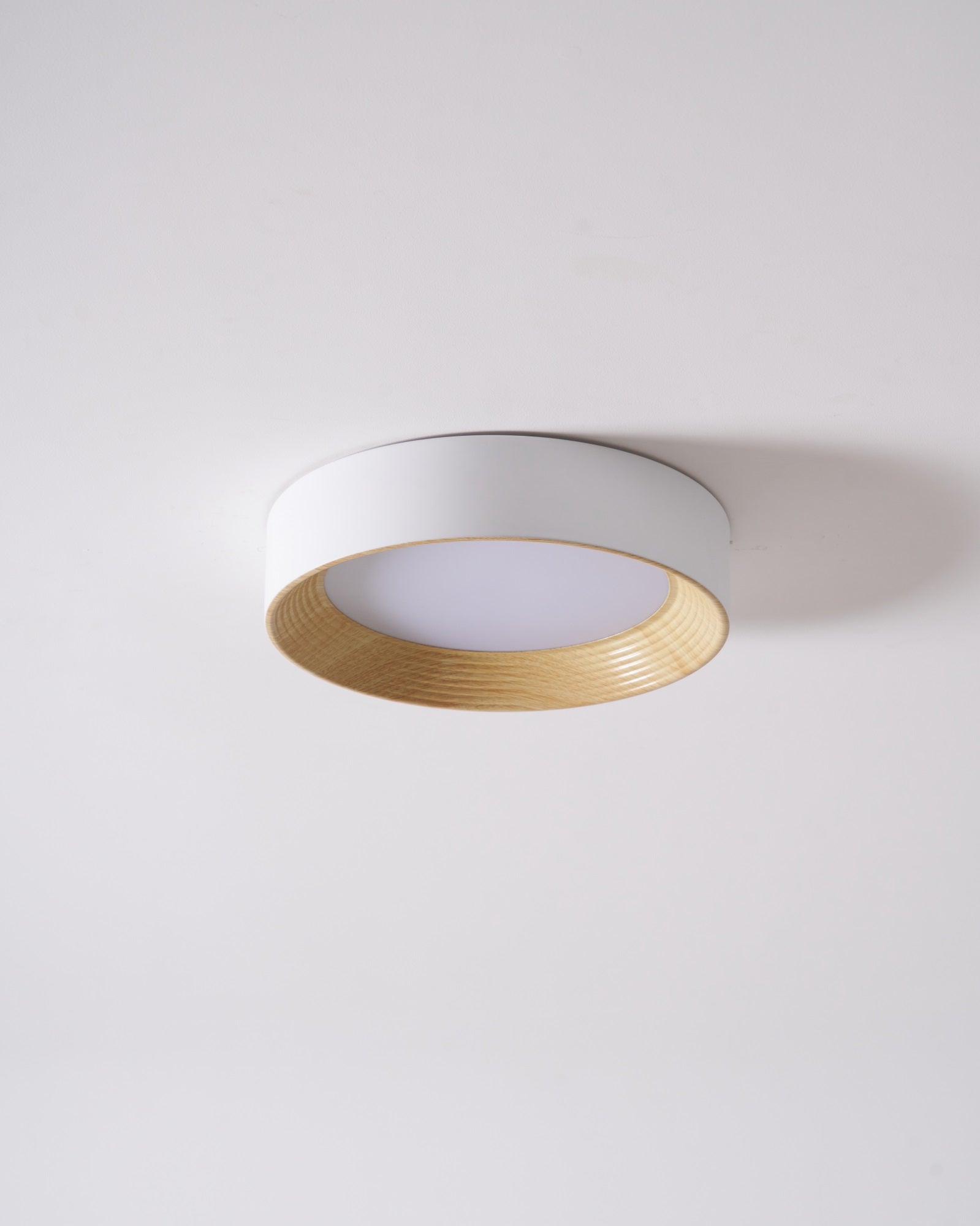 Elvirelle Ceiling Lamp Wood Ring Minimalist Adjustable