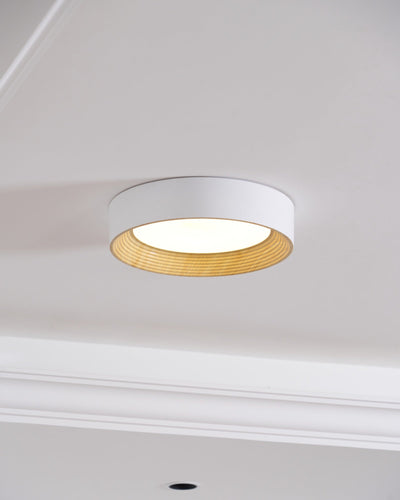 Elvirelle Ceiling Lamp Wood Ring Minimalist Adjustable