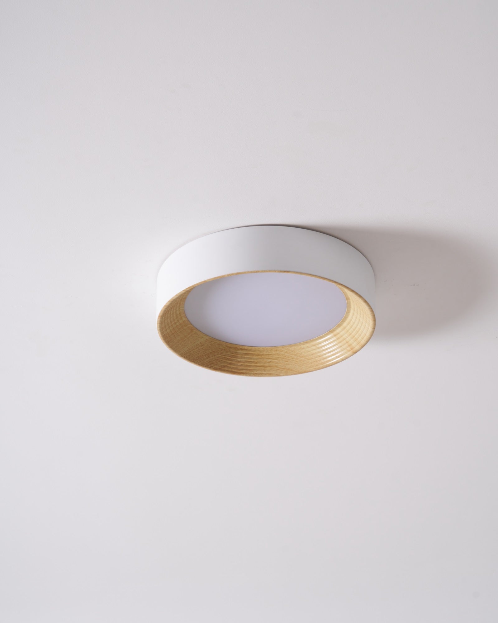 Elvirelle Ceiling Lamp Wood Ring Minimalist Adjustable