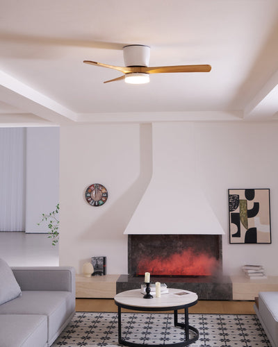 Elena Modern Wood Ceiling Fan Light