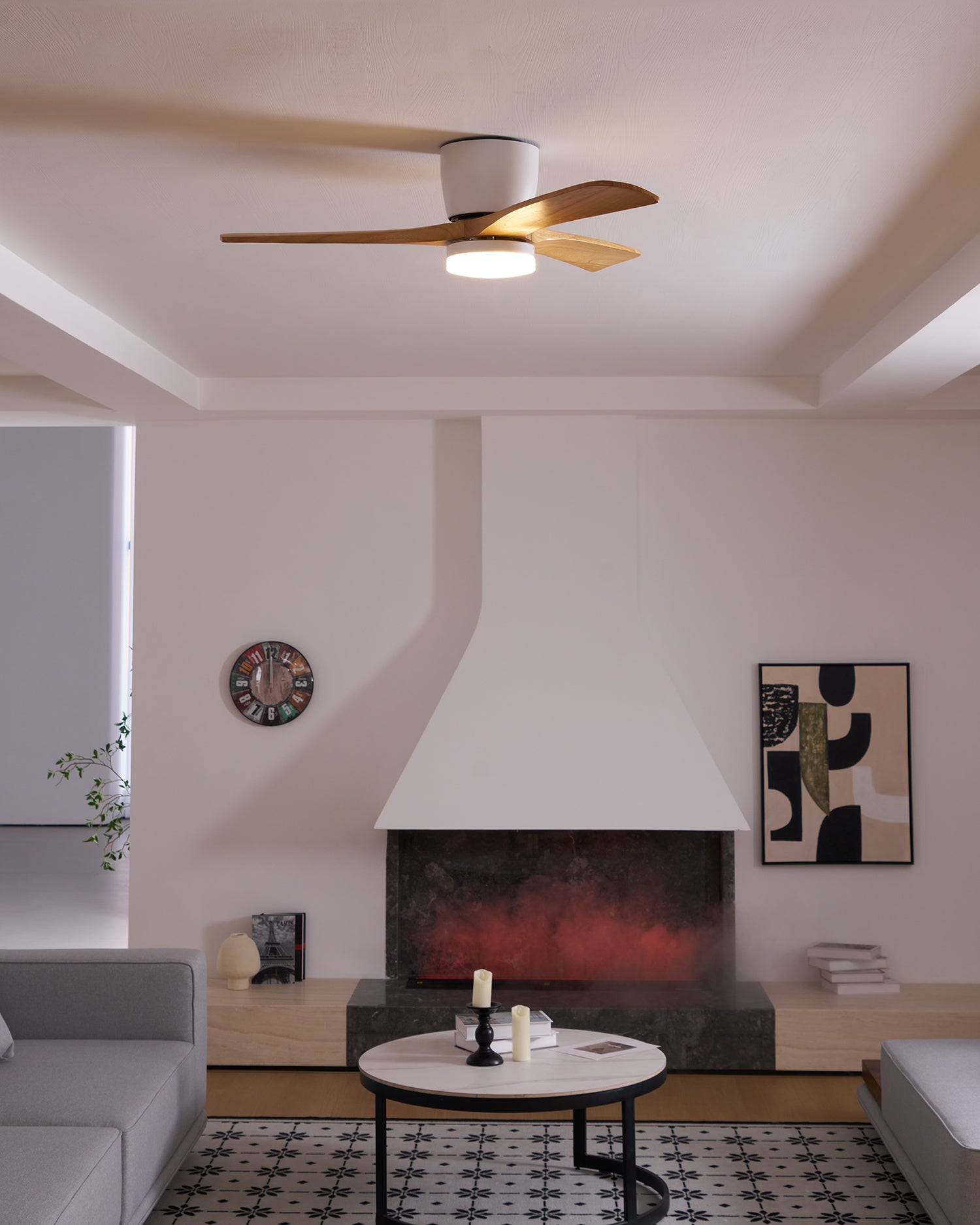 Dovervale Wooden Ceiling Fan Light