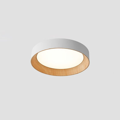 Elvirelle Ceiling Lamp Wood Ring Minimalist Adjustable