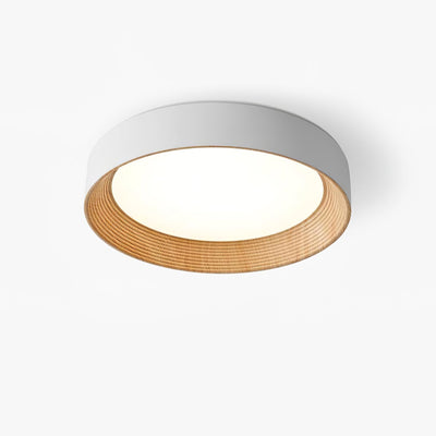 Elvirelle Ceiling Lamp Wood Ring Minimalist Adjustable