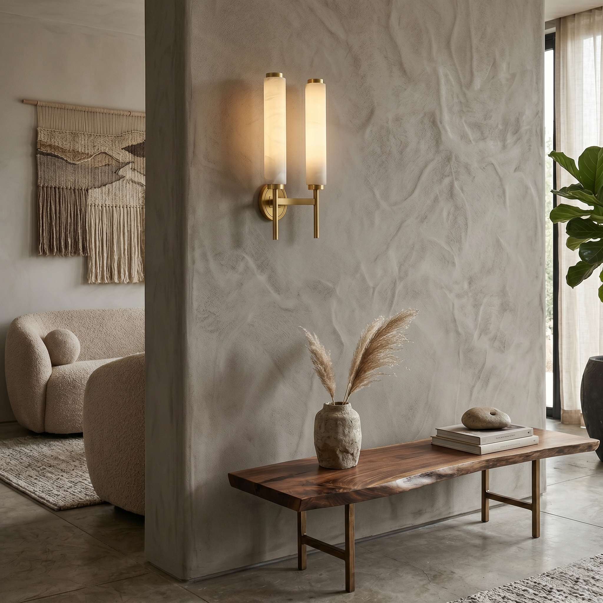 Orinley Alabaster Indoor Wall Light