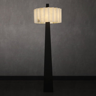 Nivalena Alabaster Pleat Floor Lamp