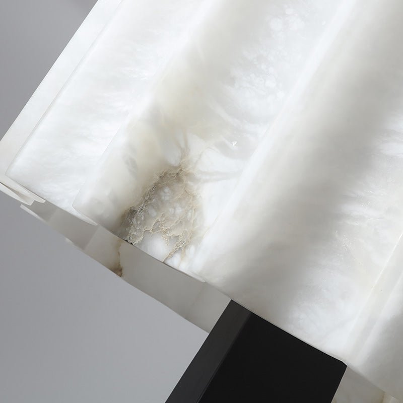 Nivalena Alabaster Pleat Floor Lamp