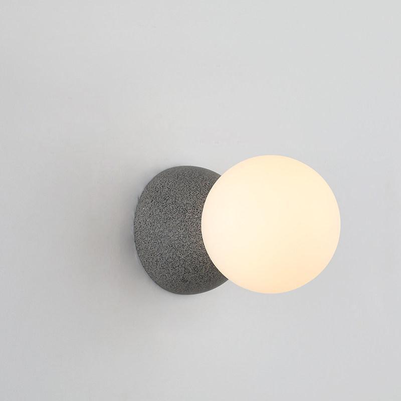 Eirinise Wall Lamp Concrete Opal Glass