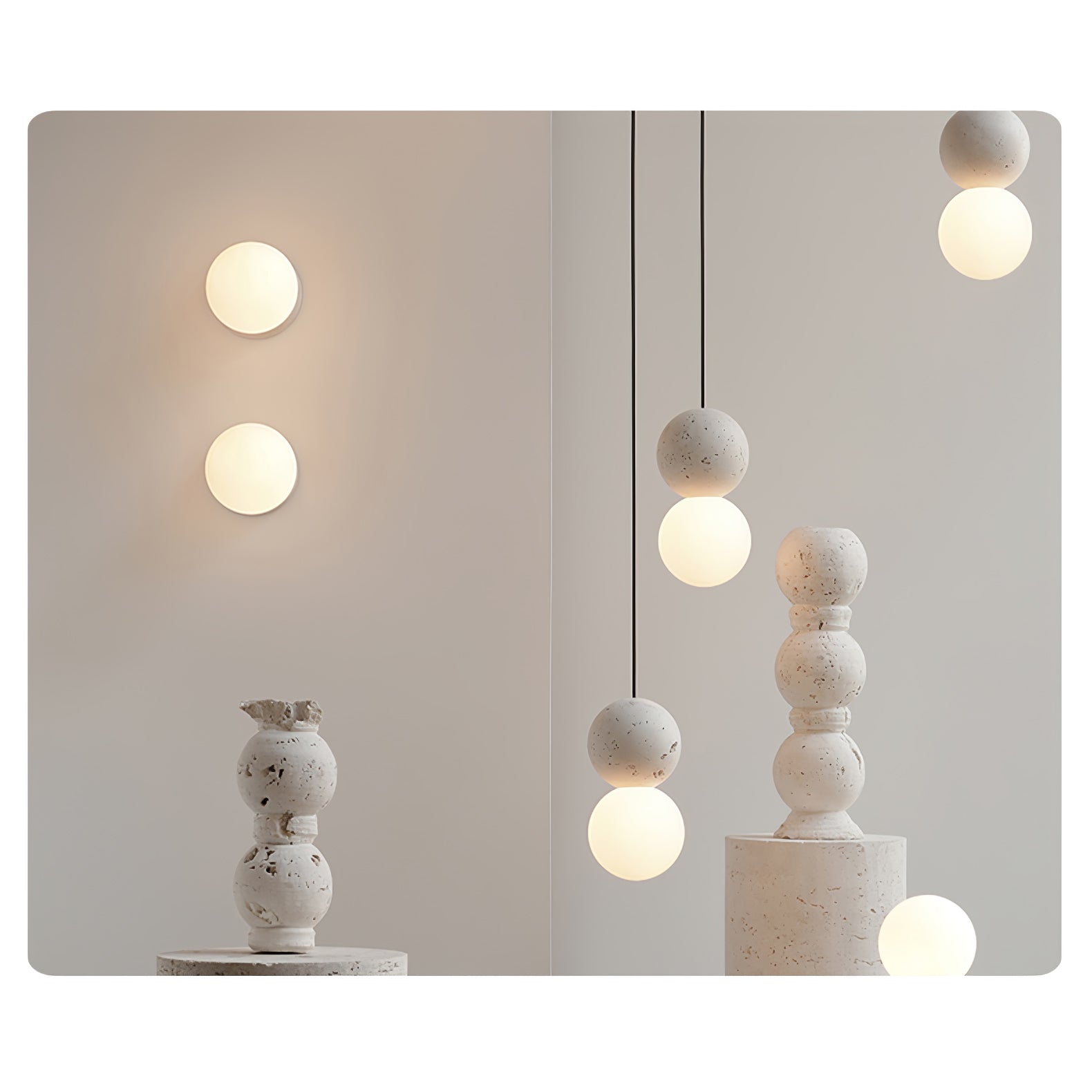 Joss Cement Minimalist Pendant Lamp